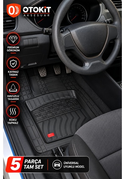 Ssangyong Tivoli 2015 - 2025 Uyumlu Havuzlu Siyah 4d Mat Siyah Oto Paspas