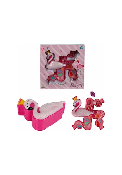 Sunman Flamingo Şekilli 3 Katlı Makyaj Güzellik  Seti