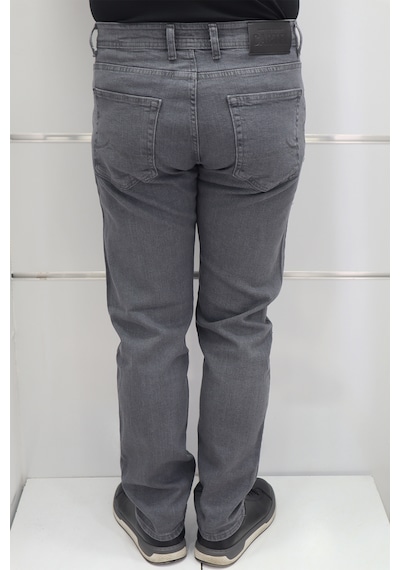 Denim Cartel Dmctekstil Erkek Gri Yüksek Bel Rahat Kalıp Boru Paça Jean Pantolon Gri