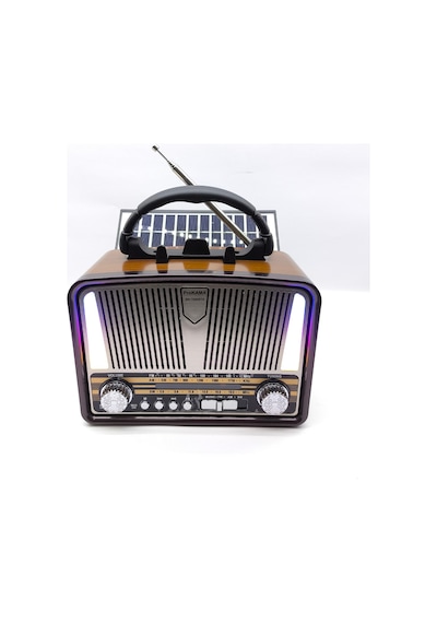 Bk-7090bts Güneş Panelli Nostaljik Radyo - Bluetooth, Usb, Sd Kart Girişli 3 Bantlı Şarjlı Radyo
