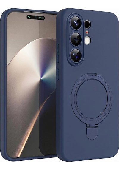 Microsonic Tecno Camon 50 Pro Kılıf Aura Stant Magsafe Lacivert -