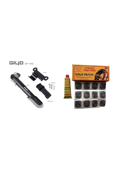 Giyo Bisiklet Pompası Gp-04s & 48 Li Yama Seti