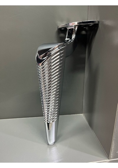 Side Metal Ayak 25 Cm Krom Koltuk Dolap Komidin Şifonyer Modern Tv Ünite Modern Mobilya Puf Gümüş