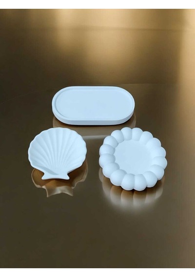 Bernami Mumluk Şamdanpinterest Bubble Tabak Sunum Tepsi Istiridye Set Takılık Süslük Vazo %100 Doğal Taş Tozu Diğer