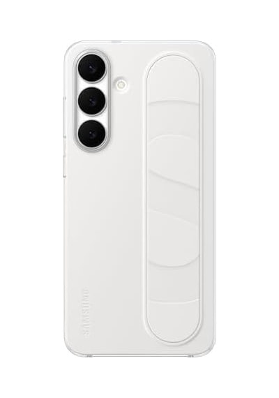 Galaxy  Uyumlu  S25 Fe Standlı Kordonlu Silikon Kılıf, Beyaz