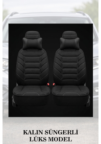 Renault Clio 3 2006 Uyumlu Siyah Renk Lüks Premium 2 Adet Minder Ve Yastık