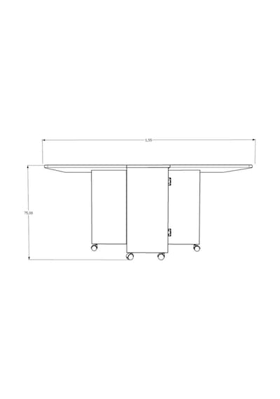 Asra Trend Akıllı Katlanır Mutfak Masası KM-15 %100 MDF Tekerlekli Yemek Masası Beyaz Royal Mermer Asra Trend Akıllı Katlanır Mutfak Masası KM-15 %100 MDF Tekerlekli Yemek Masası Beyaz Royal Mermer