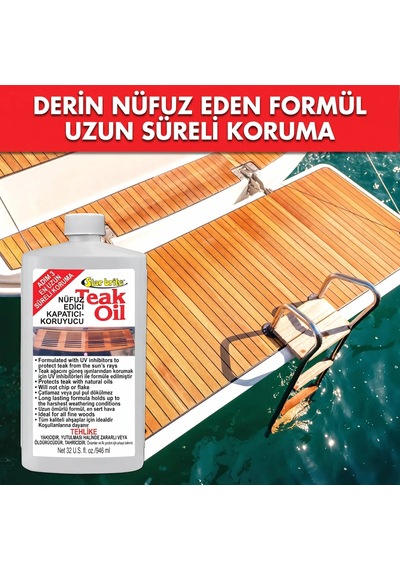 Starbrite - Klasik Tik Yağı - 3. Adım 946 Ml : Ahşaplarınız İçin Su Geçirmez Kalkan, Güneşe Ve Zorlu Hava Koşullarına Karşı Uzun Ömürlü Koruma