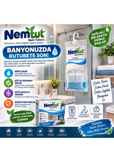 Tr Yazın Sıcak Havalara Karşı Etkili Nem Alıcı Rutubet Emici Koku Ve Küf Önleyici 1 Kg 2 Adet Diğer