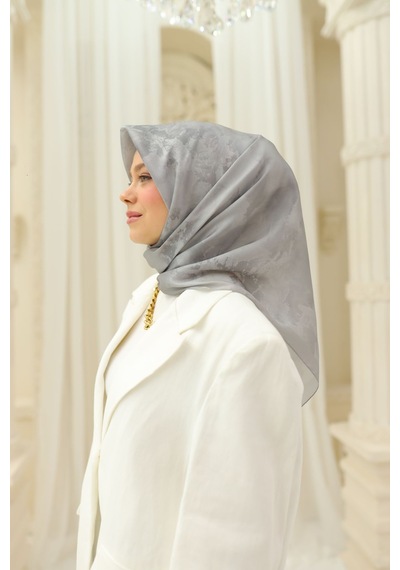 Silk Home Shiny Eşarp 75002-43 Gri, Gümüş