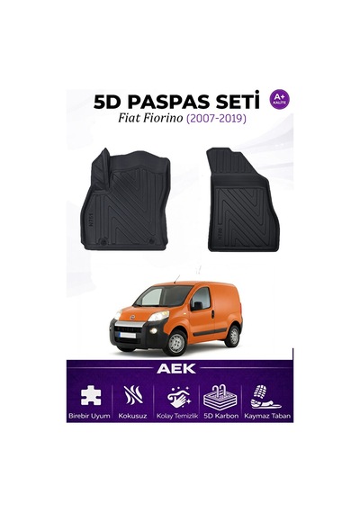 Fiat Fiorino Panelvan Araca Özel Havuzlu "karbon" Paspas Takımı