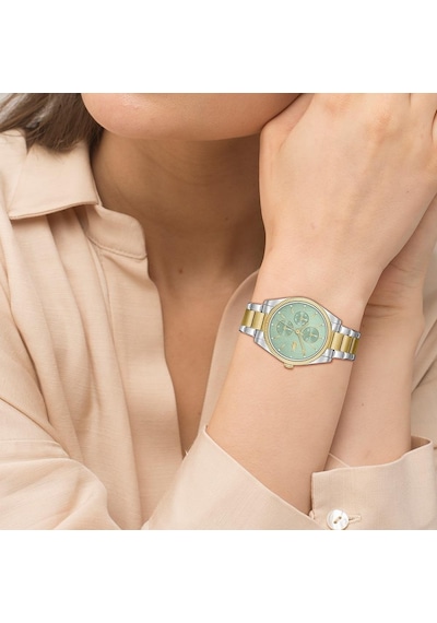 Lacoste 2001364 Quartz Çelik Altın/gri Yeşil Kadran 36 Mm Kadın Kol Saati