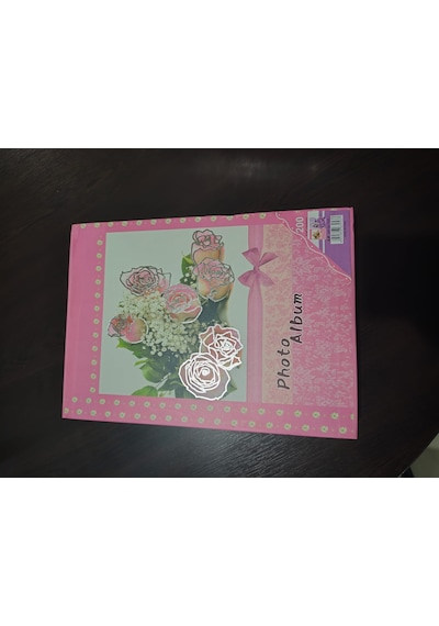 Babydoc Fotoğraf Albümü 200 Lü Pembe Çiçek Desenli 10 15 Cm Anı Albümü