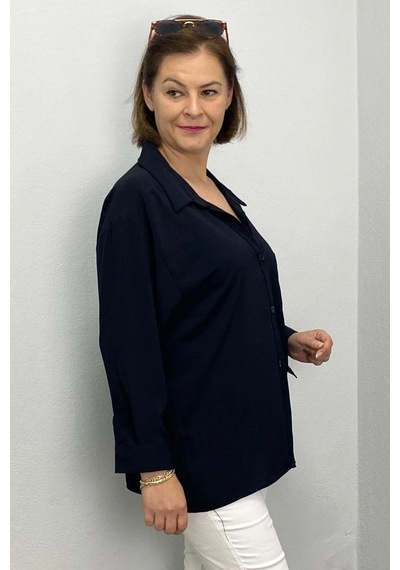 Mia Butik Kadın Siyah Ayrobin Gömlek Siyah