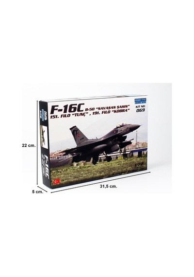 Hobbytime 069 1/72 Ölçek, F-16c B-50 Savaşan Şahin, Tunç 151. Filo Ve Kobra 191.filo, Savaş Uçağı Plastik Model Kiti-59153