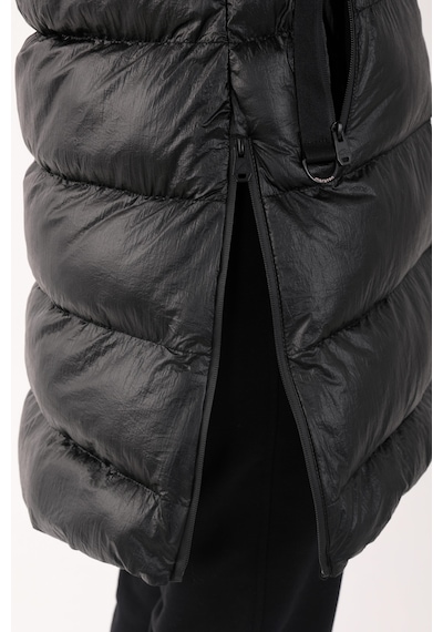Maraton Sportswear Regular Kadın Kapşonlu Uzun Kol Basic Siyah Parka 21283 Siyah