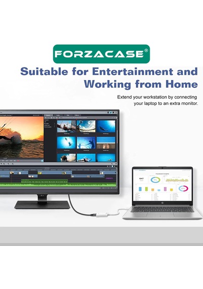 Forzacase 4k Hd Mini Displayport To Hdmı Dönüştürücü Adaptör Kablo 30 Cm - Fc1190