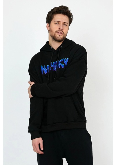 Startmore No Mercy Siyah Oversize Unisex Kapüşonlu Sweatshirt Hoodie Siyah