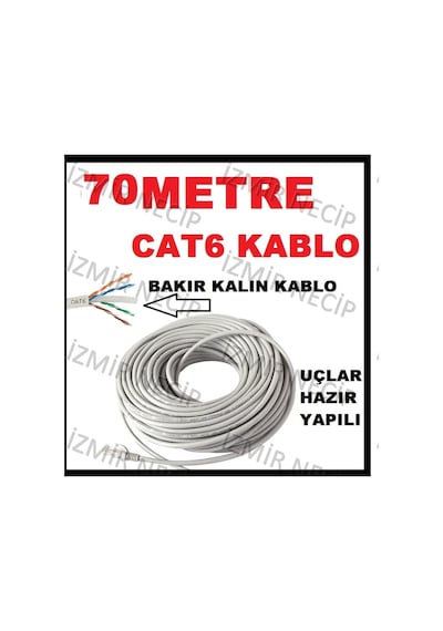Ncpline 70 M Cat 6 Internet Kablosu Pc Modem Arası Kablo
