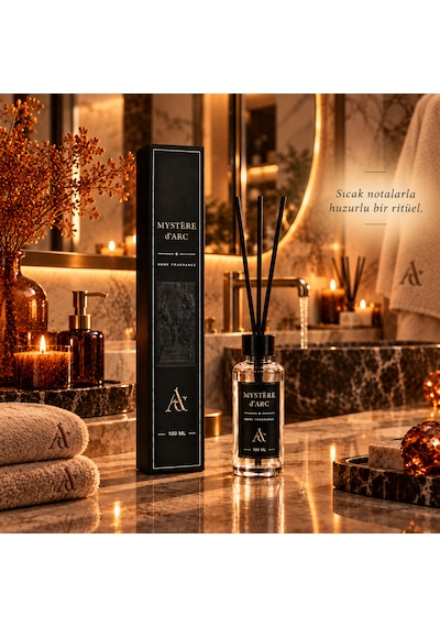 Premium Oda Kokusu Bambu Çubuklu Beyaz Şişe 100 Ml Amber