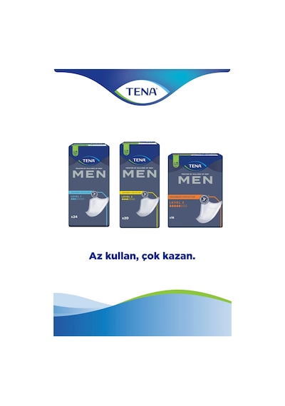 Tena Men Emici Koruma Level 2 Erkek Mesane Pedi 120 Adet Standart