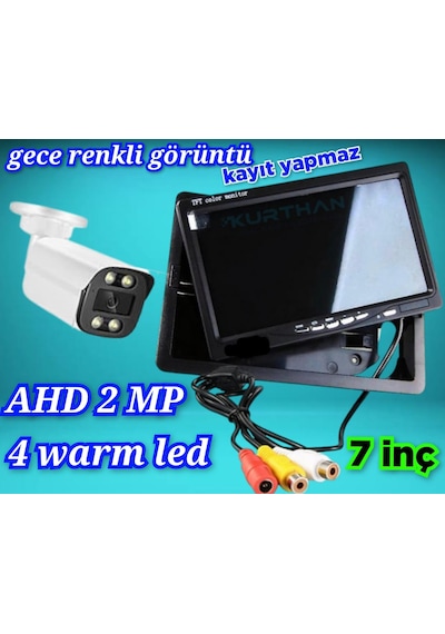 Tarımsal Araçlara 1 Adet Ahd 2mp Warm Ledli Kamera 7'' Qled Ips Monitör 12 V