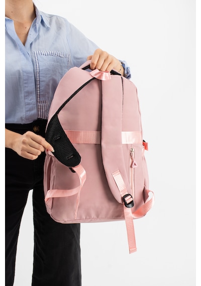 Ventis Qualty Okul Çantası Su Geçirmez Klinkır Kumaş Unisex Sırt Çantası Model 7d Pembe
