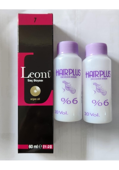 Leoni Saç Boyası 60 ML 7 Kumral + Oksidan %6 20 Volüm 2 x 60 ML