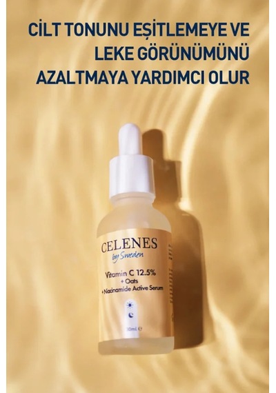 Gees Global Celenes Aydınlatıcı Ve Cilt Tonu Eşitleyici Rena C Vitamini Serum - Yulaf Özü + Niacinamide 30 Ml Gbzs