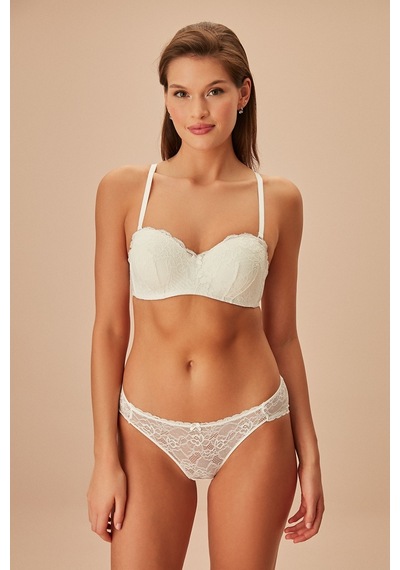 Suwen Lacy Soft Dantelli Külot Sw8375036 Ekru