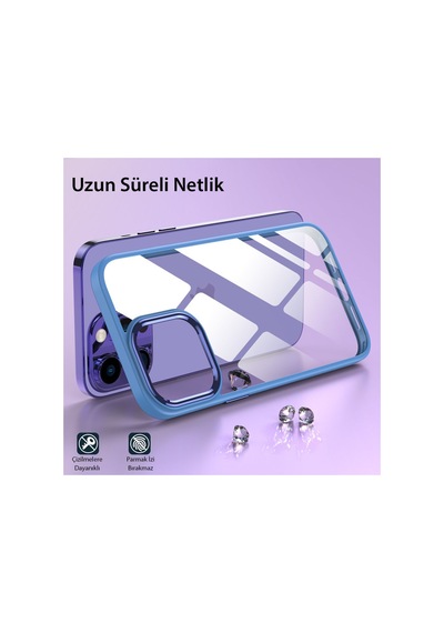 Newface Apple İphone 13 Pro Max Kılıf Power Silikon - Sierra Blue