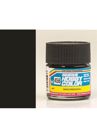 10 Ml. Machine Gray Aqueous Serisi Maket Boyası, Mr.hobby H458 Standart