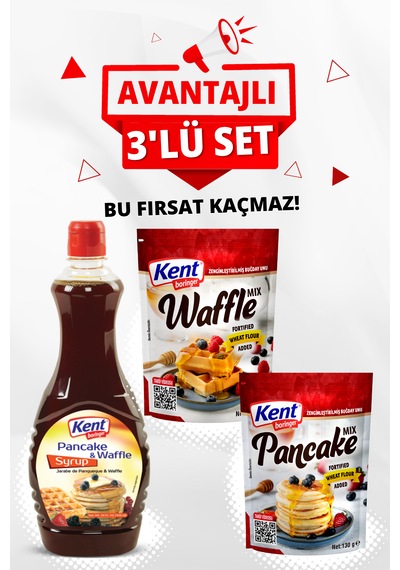 Pankek/waffle Avantajlı 3'lü Seti Pankek Akçaağaç 355ml-waffle Mix-pankek Mix