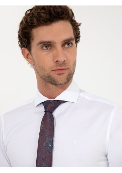 Cacharel Beyaz Slim Fit Uzun Kollu Basic Gömlek