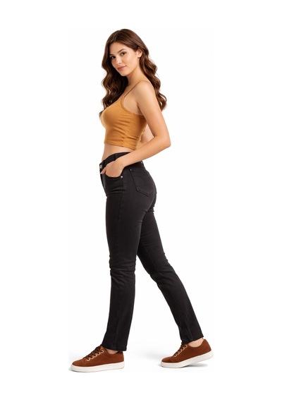 Bıgsıe Kadın Düşük Bel Kanvas Pantolon Bgl-st05641 Kahve