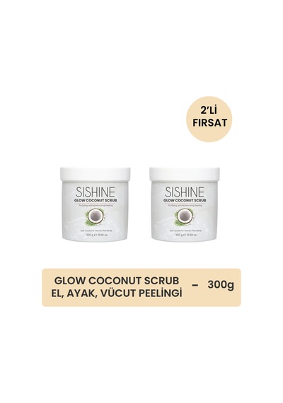 Glow Coconut Scrub - Hindistan Cevizi El, Ayak Ve Vücut Peelingi - 2 Adet