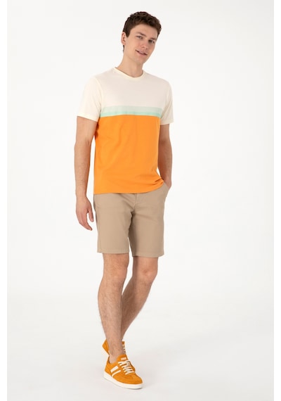 U.S. Polo Assn. Erkek Regular Fit Bisiklet Yaka Turuncu Tişört 50306899-VR051