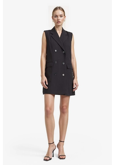 Defacto Tailored Fit Kolsuz Mini Elbise D4186AX24AU Siyah