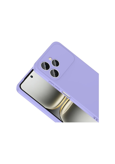 Tecno Spark 40 Kılıf Yumuşak Silikon Kamera Korumalı Lansman Celikaksesuar Lila