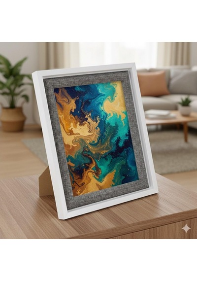Lexroo Premium Serisi 13 18 Cm Ahşap Resim Çerçevesi Beyaz-gri