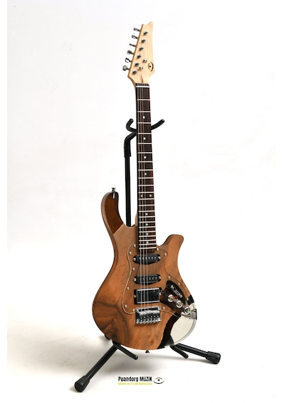 Elektro Gitar Silver1 Custom Epoksi & Yıllanmış Ağaç Kişiye Özel Ceviz - Şeffaf