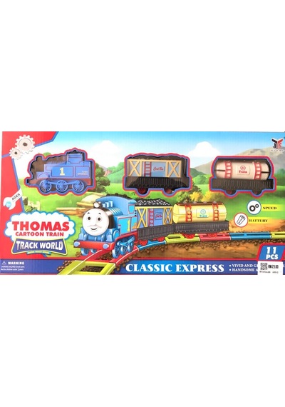 Oyuncak Thomas Tren Seti 11 Parça Pilli Raylı Thomas Tren