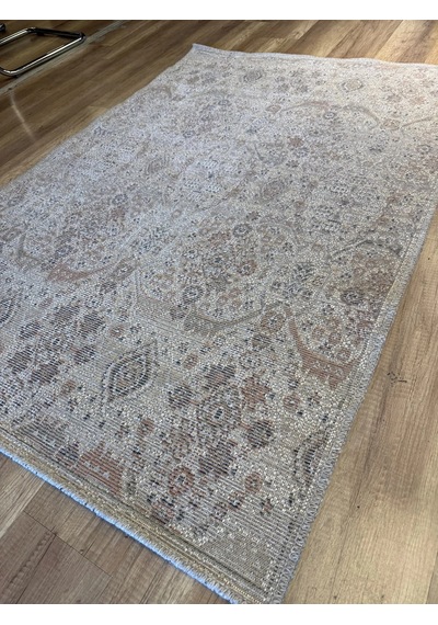 Luxess Halı Alpaca 1193 Bej Eskitme Desenli Makine Halısı Çok Renkli