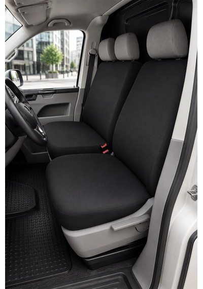 Volkswagen Transporter 5+1 - Siyah Penye Oto Koltuk Kılıfı - Baskısız
