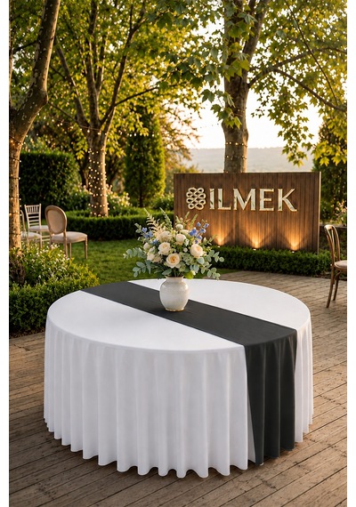 Dertsiz Runner Ütü İstemez, Leke Tutmaz Düğün, Davet, Organizasyon, Otel, Restoranlar Ve Ev İçin Siyah Siyah Dertsiz Runner Ütü İstemez, Leke Tutmaz Düğün, Davet, Organizasyon, Otel, Restoranlar Ve Ev İçin Siyah Siyah