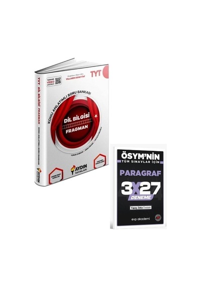 2027 Aydın 2027 Tyt Dil Bilgisi Soru Bankası+ Evp Akademi Paragraf