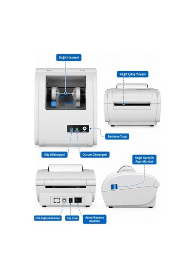 Rd 9210bl Termal Etiket Yazıcı 110mm, Bluetooth & Usb, Hızlı Baskı