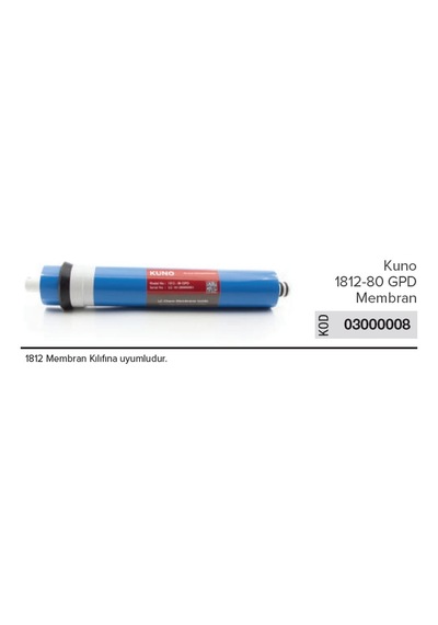 Kuno 1812-80 Gpd Membran Su Arıtma Filtresi