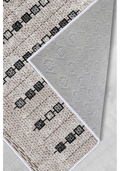 Rovigo Home Dijital Baskı Yıkanabilir Kaymaz Taban Salon Halısı RVG0143-SD1015 Çok Renkli