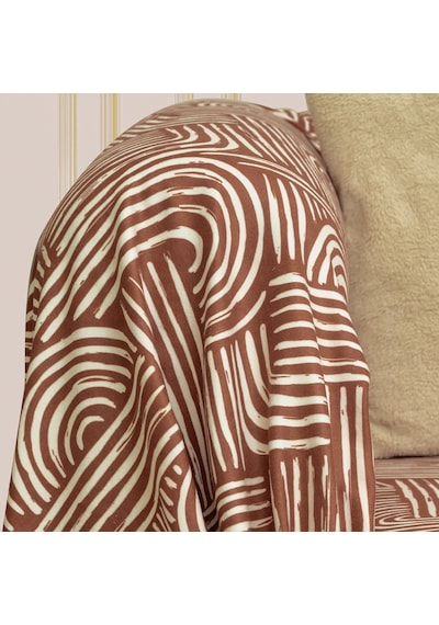 Latuda Concept Softmicro Gökkuşağı Desenli Boho Koltuk Örtüsü Şalı 180 x 220 CM